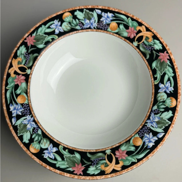 Mystical Garden by CHRISTOPHER STUART Large Rim Soup Bowl set of 8 - Picture 1 of 6